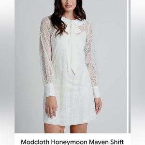 ModCloth 1X white lace dress NWT
